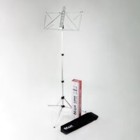 Beam Music Stand - Deluxe Aluminium in Silver, with Bag