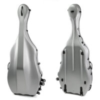 HQ Polycarbonate Double Bass Case - Brushed Silver