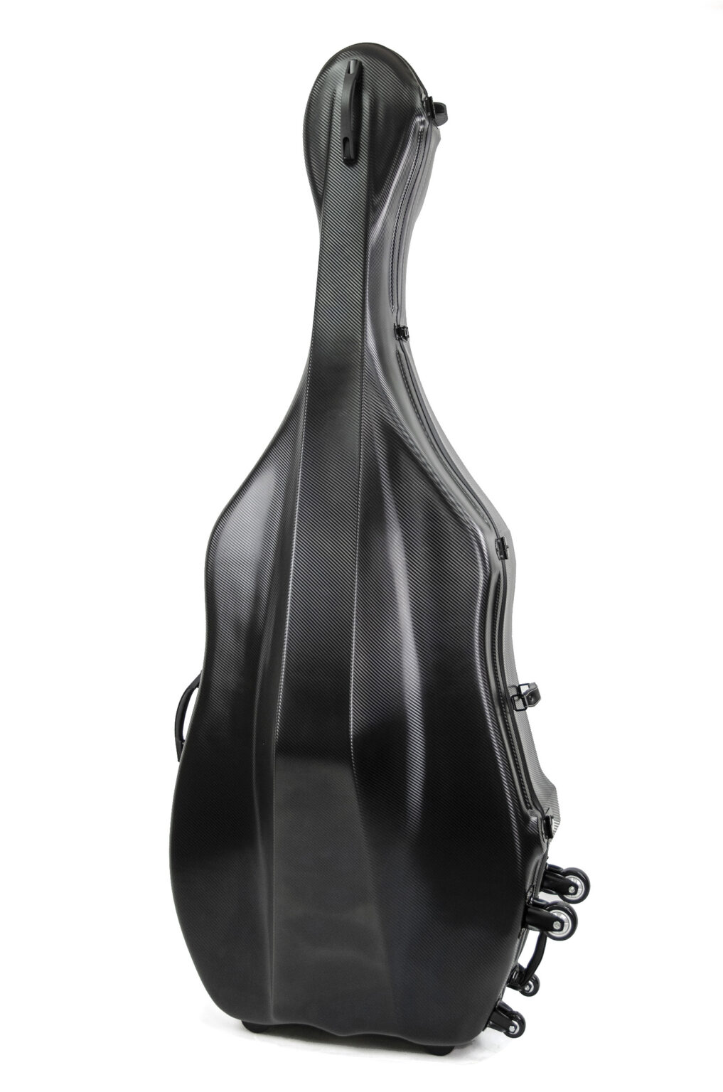 HQ Polycarbonate Double Bass Case Brushed Silver Bass Works Australia