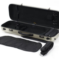 VIOLIN CASE - HQ Polycarbonate, Oblong - Brushed Champagne
