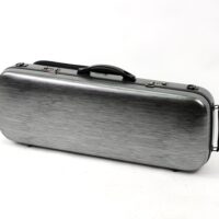 HQ Oblong Polycarbonate Viola Case - Matt Silver/Black