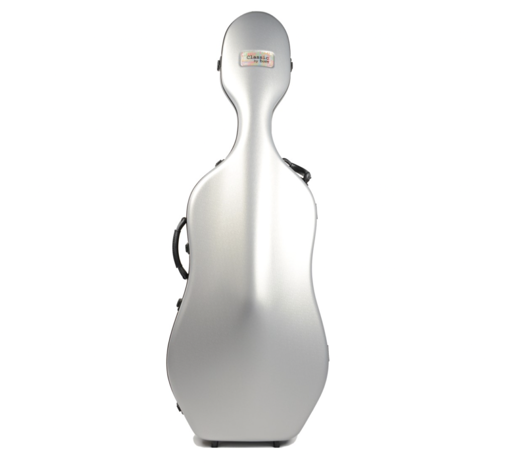 BAM Classic Cello Case with Wheels in Silver Bass Works Australia